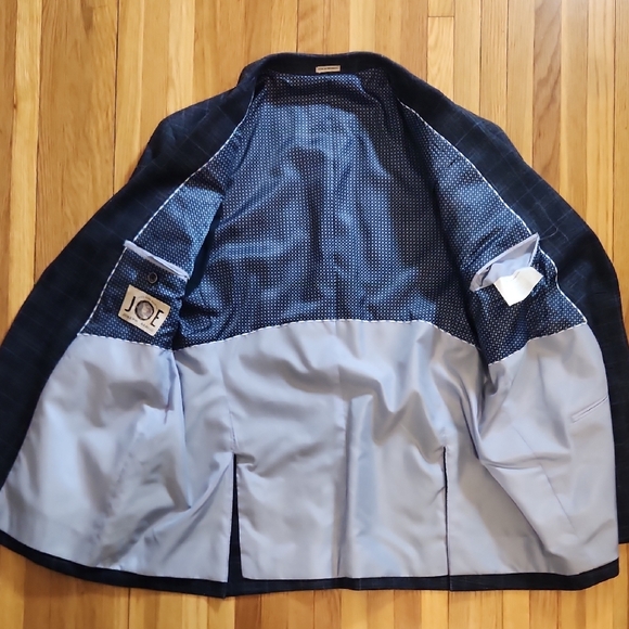 Joe By Joseph Abboud Men's Navy Plaid Blazer - Picture 3 of 5